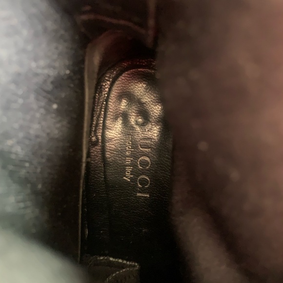 Gucci black micro ankle boots size 9. Preowned - Picture 6 of 7